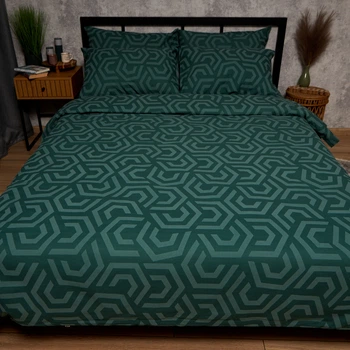 Набір Moon&Star Бязь Gold Люкс Emerald Maze Простирадло 200х220 см + 2 наволочки 50х70 см (MS-880000187)