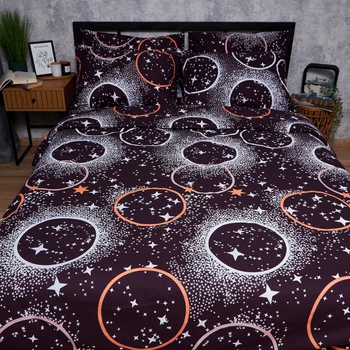 Набір Moon&Star Бязь Gold Люкс Cosmic Vibes Простирадло 180х220 см + 2 наволочки 50х70 см (MS-880000160)