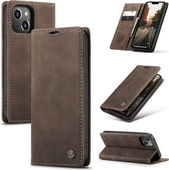 Чохол книжка з магнітом для iPhone 15 Plus CaseMe Dark Brown (39139-05)