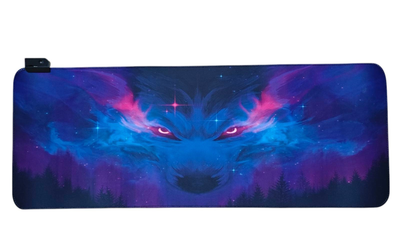 Игровая поверхность с RGB подсветкой FeelTouch 800 x 300 x 3 мм Wolf