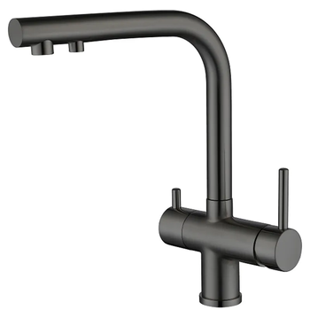Смеситель для кухни с выходом для питьевой воды KOER KB-72001-07 (Цвет графит) (KR3393) kr
