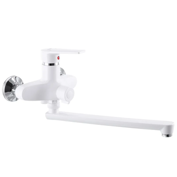Змішувач для ванни Plamix Oscar-006 Euro Білий (без шланга і лійки) (PM0599) ( 22573 )