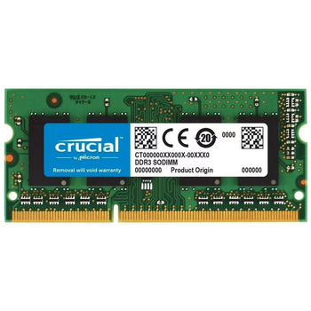 Оперативная память 8 ГБ, DDR3L, для ноутбуков, Crucial (1600МГц, 1.35В, CL11, CT8G3S160BM.C16FPD) Б/У