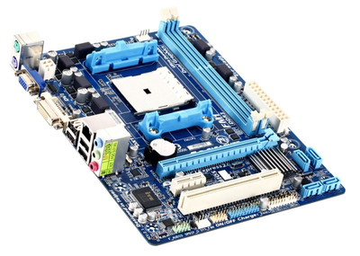 Материнская плата sFM1, Gigabyte GA-A55M-DS2 (2xDDR3, AMD A55, PCI-Ex16x1, VGA, DVI, microATX) Б/У