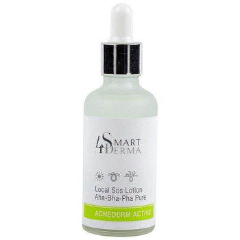 Мультикислотна локальна присушування Smart4Derma Local SOS Lotion АНА-BHA-PHA Pure 50 мл