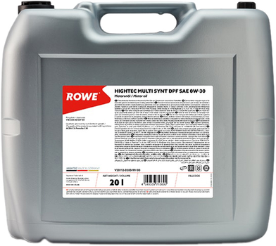 Моторное масло ROWE HighTec Multi Synt DPF SAE 0W-30 20 л (20112-0200-99)