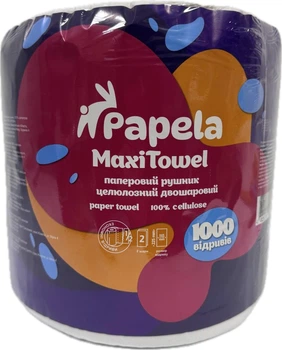 Паперовий рушник Papela Maxi Towel 2 шари 1 рулон 1000 відривів