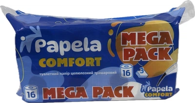 Туалетний папір Papela Comfort 3 шари 16 рулонів
