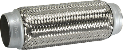 Гофра глушителя 64х250мм. 3-х слойная (Shikoo) (длинный фланец) 64х250