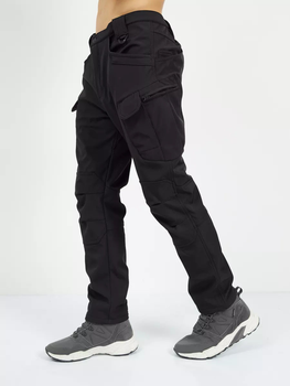 Штани тактичні карго Eagle PA-04 Soft Shell на флісі Black L JDT-0845745