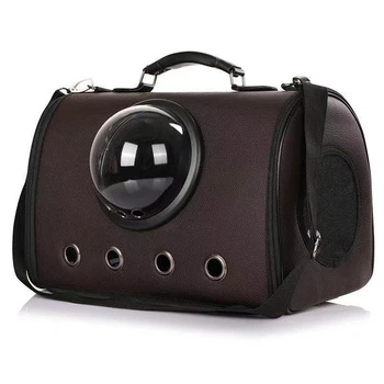 Сумка для переноски домашних питомцев CosmoPet CP-18 с иллюминатором 41x29x25см Dark Brown (3_06102)