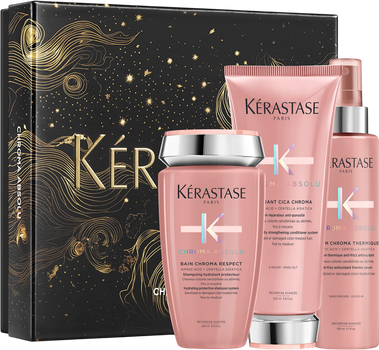 Набір для догляду за волоссям Kerastase Chroma Absolu Шампунь 250 мл + Кондиціонер 200 мл + Термосироватка 150 мл (3474637238841)