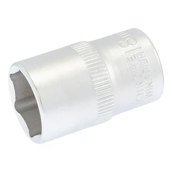 Головка торцевая 6-гранная MASTERTOOL ½" 18 мм L 40 мм CrV 78-0018