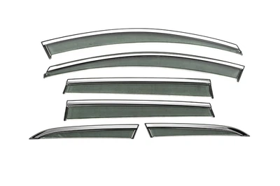 Ветровики с хромированным молдингом Niken Luxury (6 шт) для Volvo XC60 2009-2017 гг
