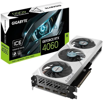 Видеокарта GF RTX 4060 8GB GDDR6 Eagle Ice OC Gigabyte (GV-N4060EAGLEOC ICE-8GD) Store
