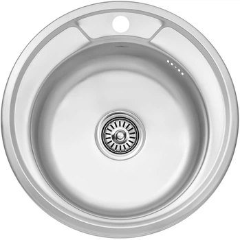 Кухонная мойка KRONER (KRP) Satin-490 D0.8T180