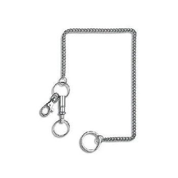 Цепочка никелированная Victorinox 40 мм 1.5 мм 2 карабина 1 кольцо Silver (Vx41854)