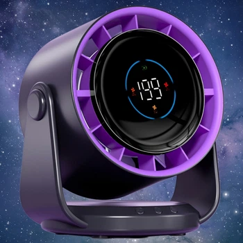Вентилятор BauTech акумуляторний настільний цифровий Сірий (1015-606-00)