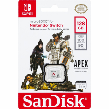 Карта пам'яті microSDXC (UHS-1) SanDisk For Nintendo Switch Apex Legends128Gb (R100Mb/s, W90Mb/s) (SDSQXAO-128G-GN3ZY)