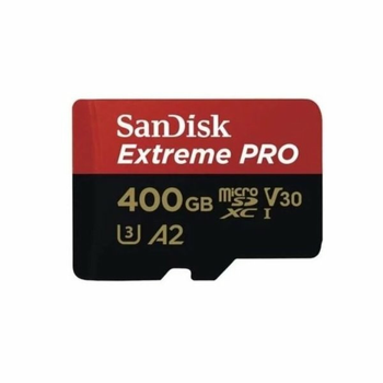 Карта пам'яті microSDXC (UHS-1 U3) SanDisk Extreme Pro A2 400Gb class 10 V30 (R170MB/s,W90MB/s) (adapter SD) (SDSQXCZ-400G-GN6MA)
