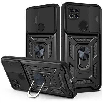 Протиударний чохол Armor Ring + захиcт камери для Xiaomi Redmi 9c case Simon чорний