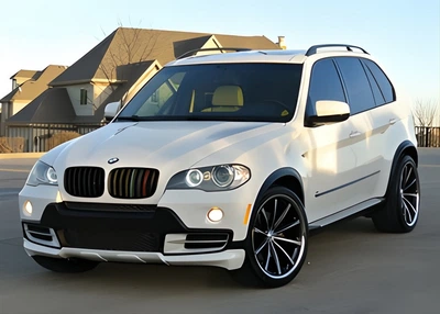 Накладка на передний бампер для BMW X5 E-70 (2007-2010), под покраску, бамперная накладка BMW X5 E70