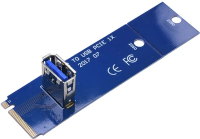 Райзер-адаптер Dynamode NGFF M.2 Male to USB 3.0 Female для PCI-E 1X