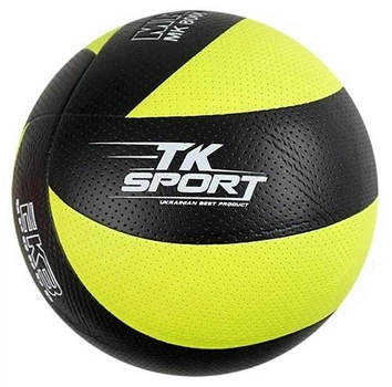 Мяч волейбольный TK Sport Volleyball 230 грамм Клееный Size 5 Black/Yellow (C 69375/03)