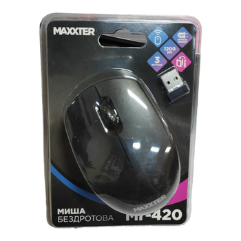 Комп'ютерна мишка бездротова 1200 dpi MR-420, 25465 Maxxter