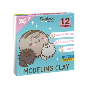Пластилін 12 кольорів 240 грам "Pusheen", 540669