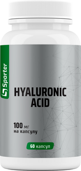 Натуральная добавка Sporter Hyaluronic Acid 100 мг 60 капсул (4820249723616)