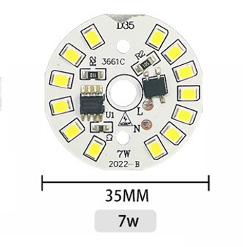 Світлодіодний модуль 35мм 7Вт 220В LED Теплий білий