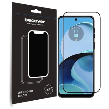 Захисне скло BeCover для Motorola Moto G14 Black (709935)