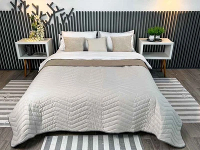 Покривало ARCLOUD 140*210 Rainy Day Taupe Gray зігзаг