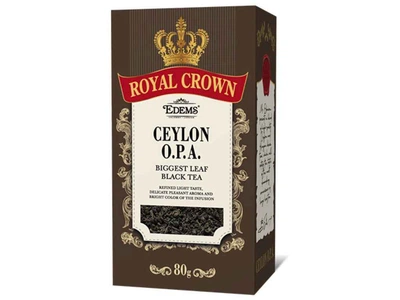 Чай фасований чорний ROYAL CROWN 80г лист. "CEYLON O.P.A."