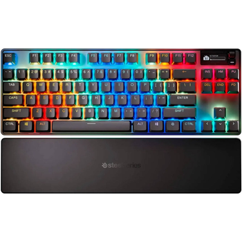 Игровая оптическая клавиатура SteelSeries Apex Pro TKL WL Gen 3 UA HyperMagnetic OmniPoint 2.0 OLED Black (64871)