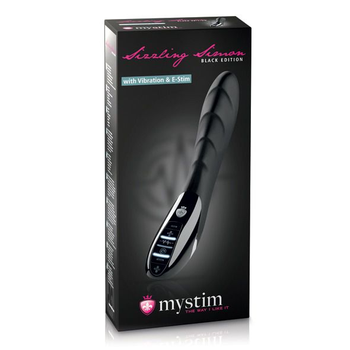 Вибратор с электростимуляцией Mystim Sizzling Simon E-stim Vibrator Black цвет черный (13941005000000000)