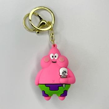 Брелок Finding Spanch Bob Патрик для сумки ключей игрушка Силиконовый Розовый 6 см x 4.5 см