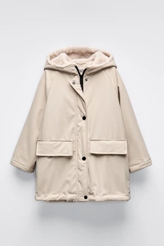 Демисезонная куртка для девочки Zara 152 размер бежевая 5475700715