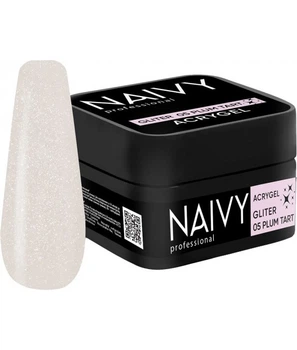 Акриловый гель для ногтей Naivy Professional Gliter 05 Plum Tart 30 мл