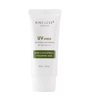 Солнцезащитный крем с центеллой и нони Nine Less Essentials UV Shield Soothing Sun Cream SPF 50+ PA++++, 50 мл