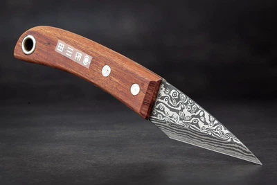 Нож строительный Sagawata Kiridashi лезвие 67 мм, рисунок – “дамаск”, нержавеющая сталь (1091)