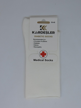 Медичні шкарпетки без гумки Білого кольору р.36-40 Kardesler