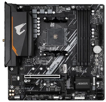 Материнська плата GIGABYTE B550M AORUS ELITE AX (B550M AORUS ELITE AX) (Socket AM4, AMD B550, Micro-ATX)