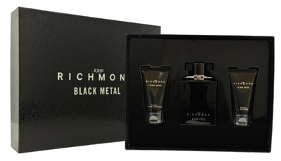 Zestaw upominkowy dla mężczyzn John Richmond Black Metal Woda perfumowana 100 ml + Żel pod prysznic 50 ml + Balsam do ciała 50 ml (8011889623039)