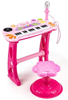 Keyboard organki EcoToys pianinko z mikrofonem mp3 HC490441 PINK (5903769970148)