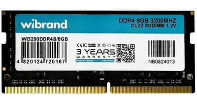 Модуль пам'яті Wibrand DDR4 8GB 3200MHz CL22 SODIMM (WI3200DDR4S/8GB)