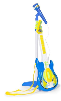 Zestaw do zabawy EcoToys gitara elektryczna + mikrofon + statyw mp3 niebieska HC342076 (5905817002825)