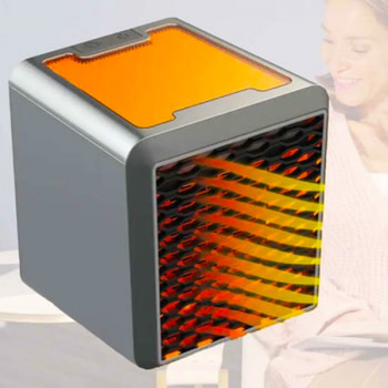 Портативный обогреватель Handy Heater с Led подсветкой Pure Warmth FM227 1500W, серый