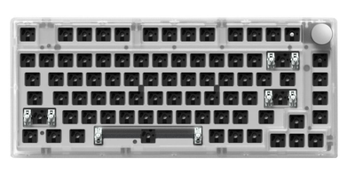 Клавіатура FL ESPORTS DIY-barebone MK750 White Transparent Three-Mode (MK750-5880)